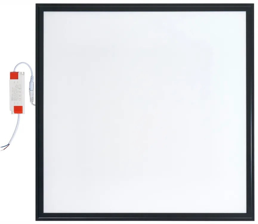 BERGE LED panel čierny 60 x 60cm - 50W - 4700Lm - neutrálna biela