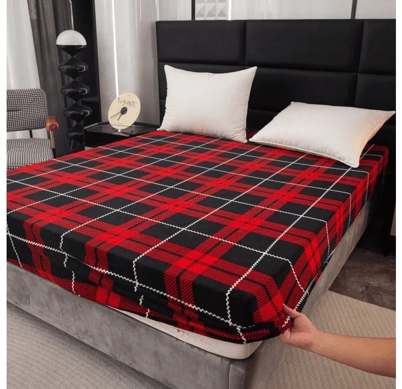 Plachta mikroplyš ALBURY 90x200 cm červená