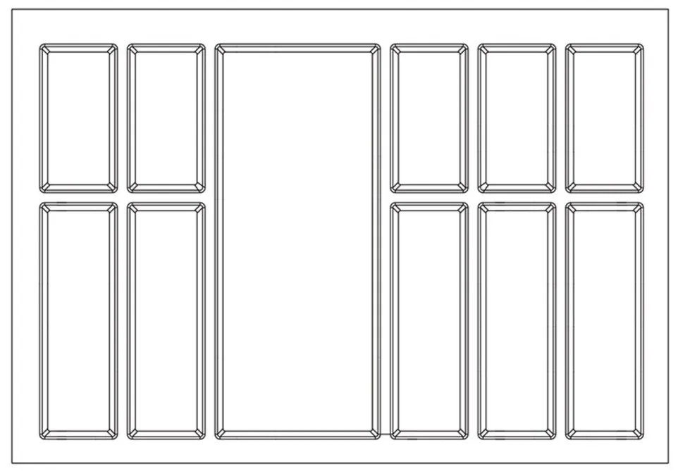 Agoform Príborník Classico Kristall softTouch 80 722 x 424 mm čierný