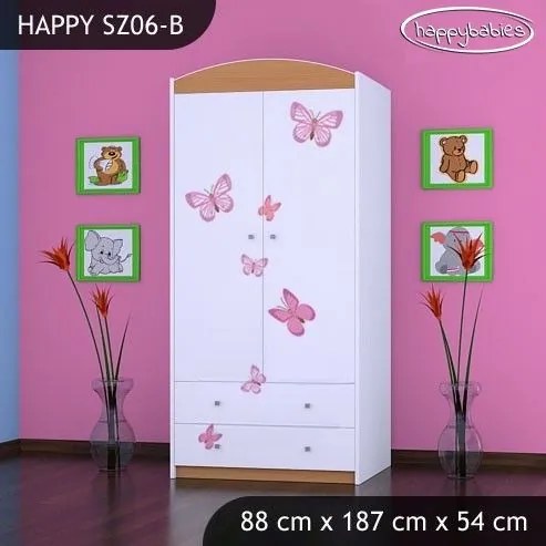 Detská skriňa VÍLA A MOTÝLIKOVIA- TYP 6B