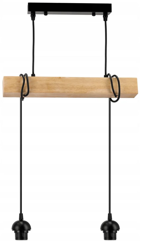 BERGE Sklenená LED závesná lampa Beam 2xE27 - okrúhle horizontálne pruhy