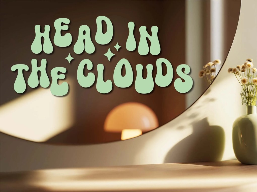 Nálepka na zrkadlo S7 – Head in the clouds