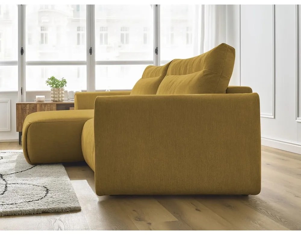 Okrovožltá rohová pohovka Aden – Bobochic Paris