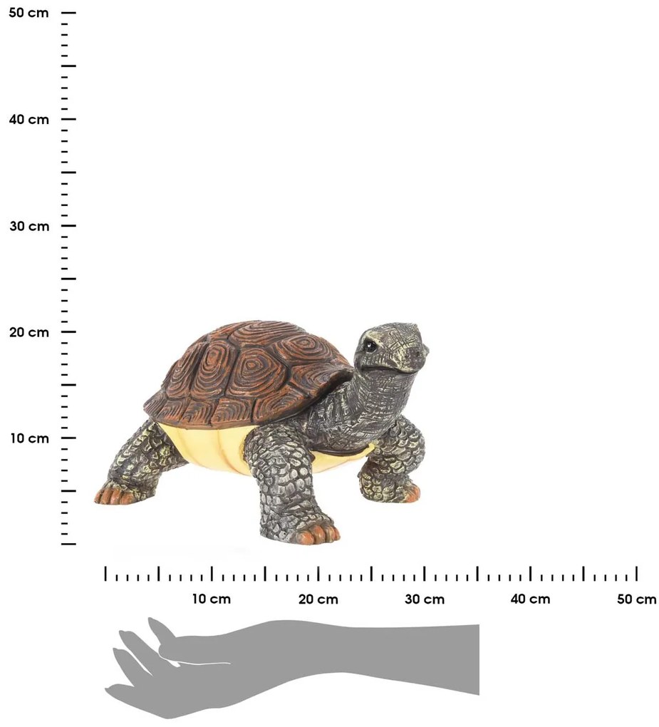 Záhradná figúrka z polyresinu Large Turtle, 19x28 cm, viacfarebná