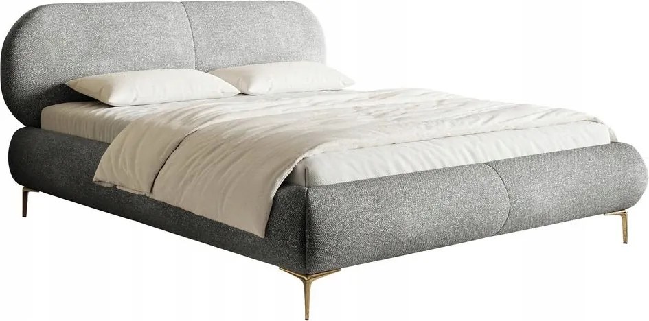 Manželská posteľ 140cm Octave (rošt úl. priestor) (béžová zlatá)