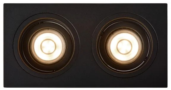 Lucide 22959/02/30 - Podhľadové svietidlo EMBED 2xGU10/50W/230V čierna