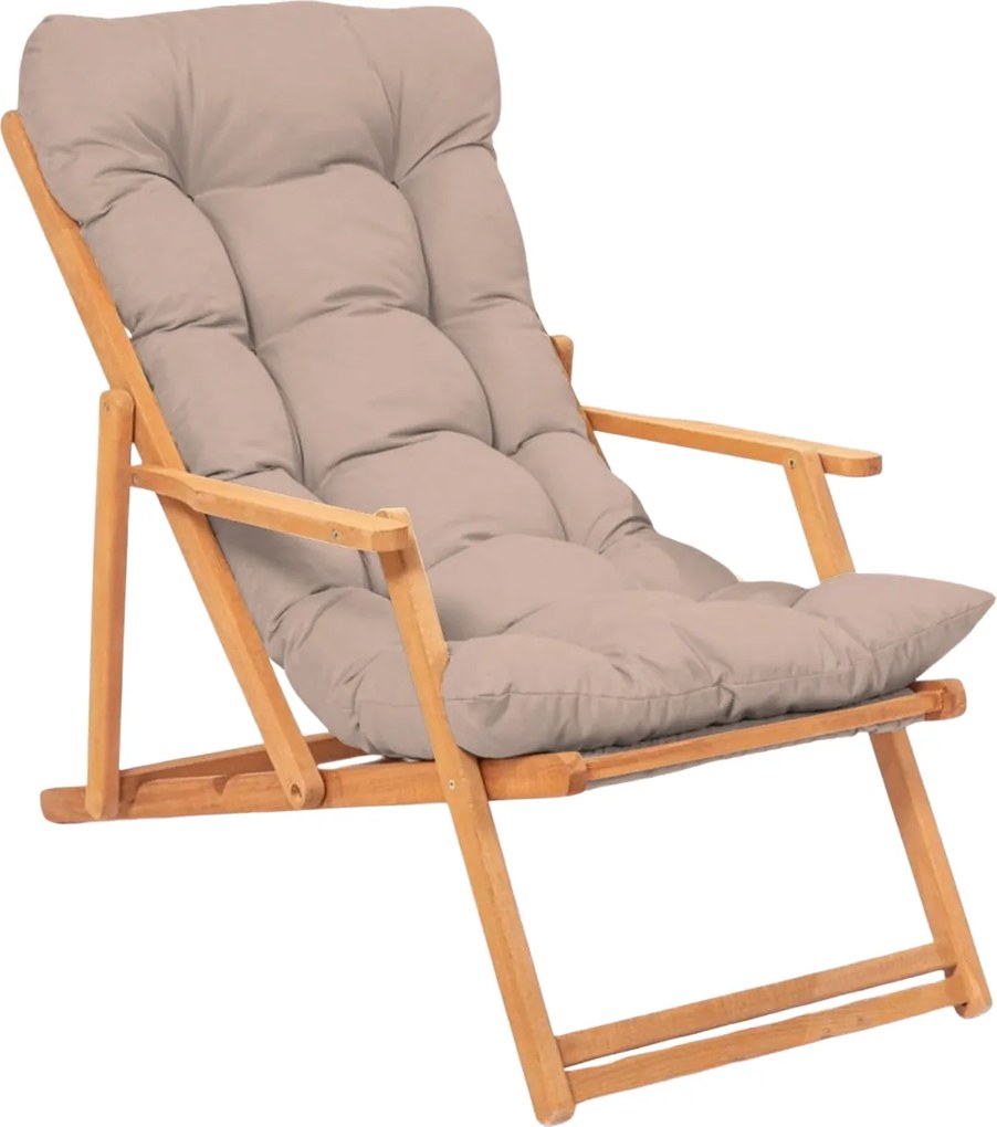 Skládací zahradní lehátko Triol z masivu hnědé