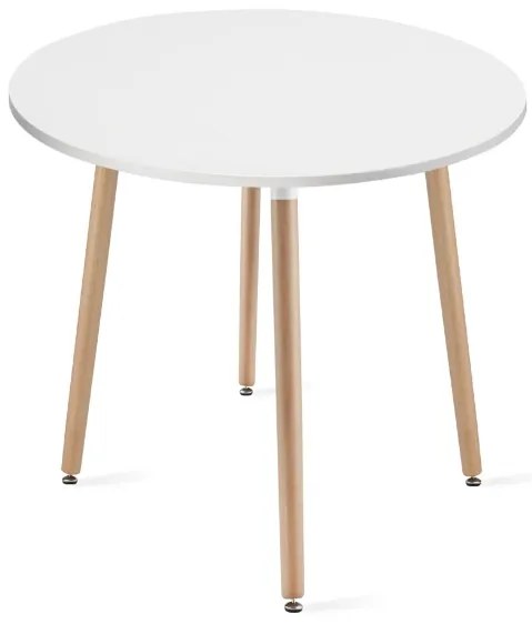 Jedálenský set 1+4, stôl KAMI 80x80 biely + stolička BALI MARK čierna