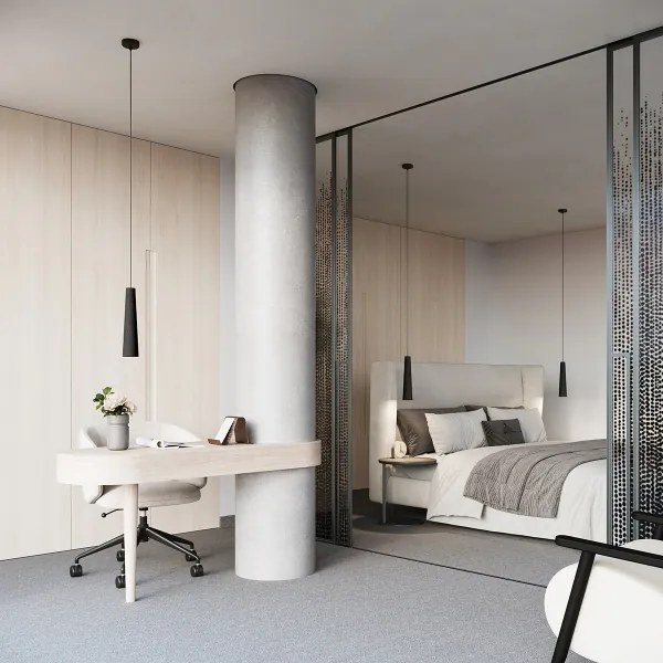 Sollux SL.1355 - Luster na lanku ELECTRA 1xGU10/10W/230V betón/čierna