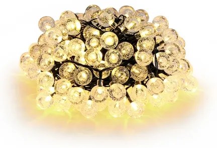 Brilagi - LED Solárna dekoračná reťaz BUBBLE 100xLED/8 funkcií 10m IP65 teplá biela