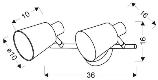 Nástenné svietidlo PIN 2xE14/40W/230V