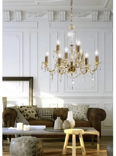 Luster na reťazi MARIA TERESA 9xE14/40W/230V