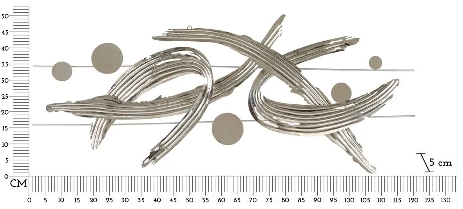 Kovová nástenná dekorácia 121x52 cm Mondrian – Mauro Ferretti