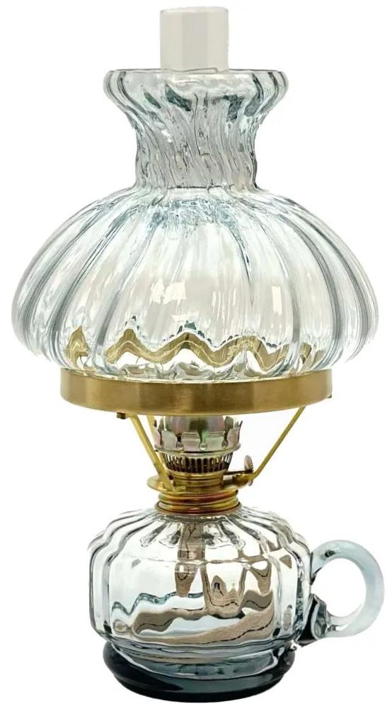 Floriánova huť Petrolejová lampa MONIKA 34 cm svetlý dym FL0043