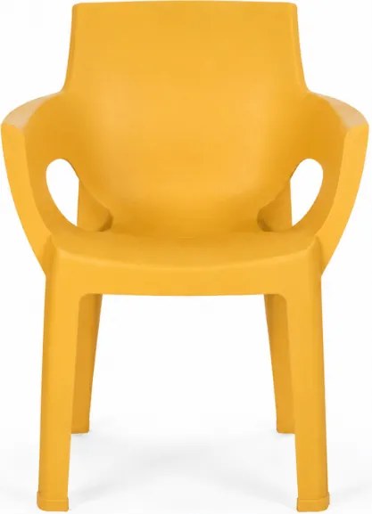 Záhradná jedálenská stolička IVY, žltá