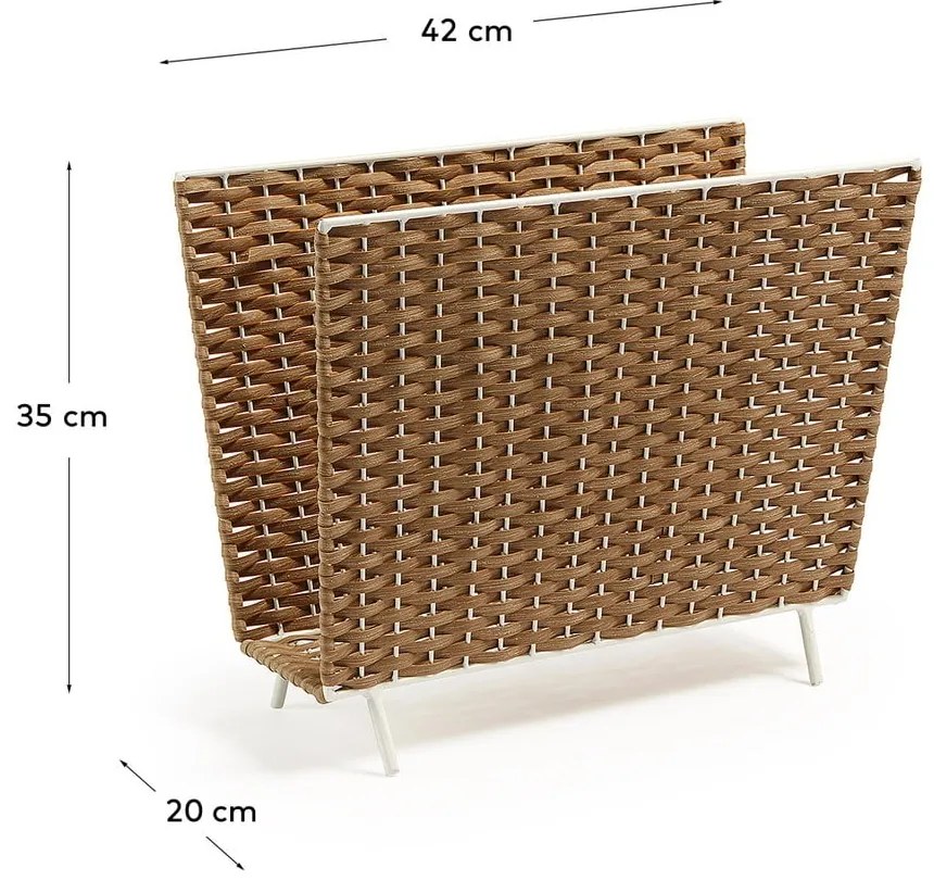 Stojan na časopisy z umelého ratanu Shibori – Kave Home