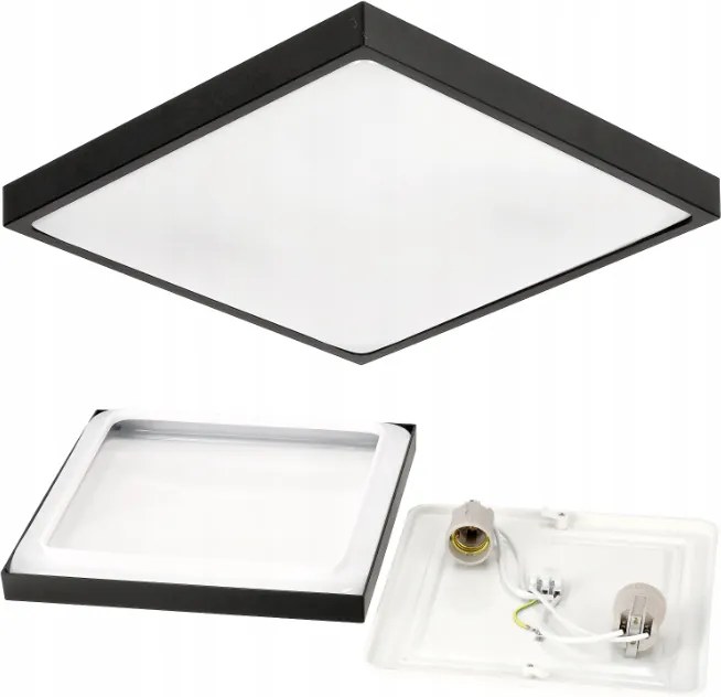 BERGE LED plafond 2xE27 IP20 LARI-S ČIERNA