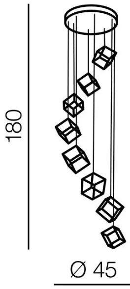 Azzardo AZ3151 - LED Stmievateľný luster na lanku STRANGE LED/150W/230V