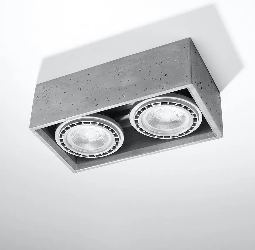 Stropná lampa Flynn 2 betón