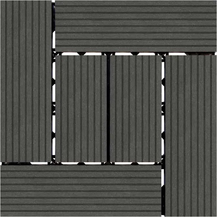 WPC dlaždica LEGI STYLE 30 x 30 cm, čierna