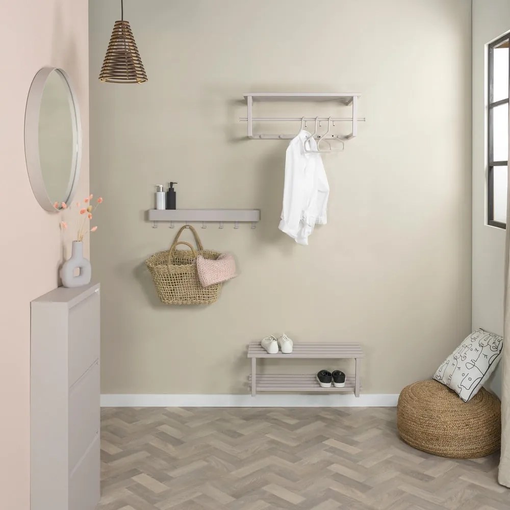 Taupe kovová závesná skrinka na topánky 71x26x34 cm Marco – Spinder Design