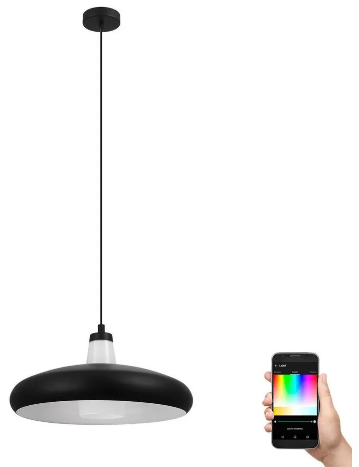 Eglo 99032 - LED RGB Stmievateľný luster na lanku TABANERA-C 1xE27/9W/230V EG99032