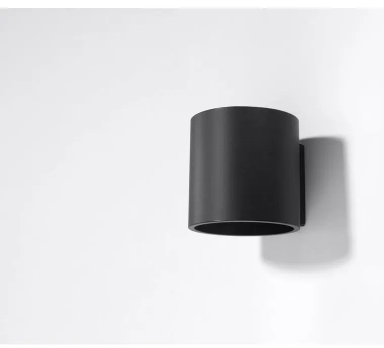 Čierne nástenné svietidlo Sollux Roda