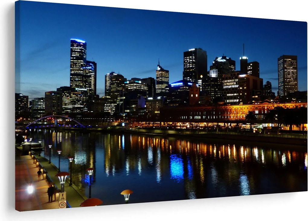 Obraz noci v Melbourne (90x60 cm)