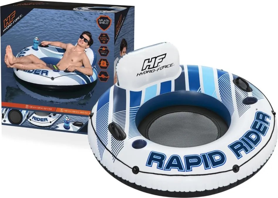 Modré plavecké koleso Bestway 135 cm 43116