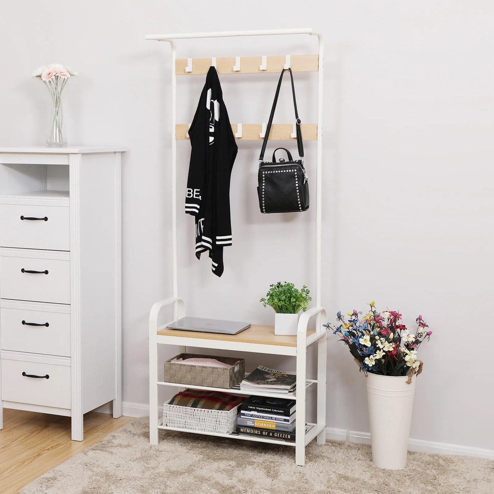 Štýlová predsieňová stena Clothes Rack white