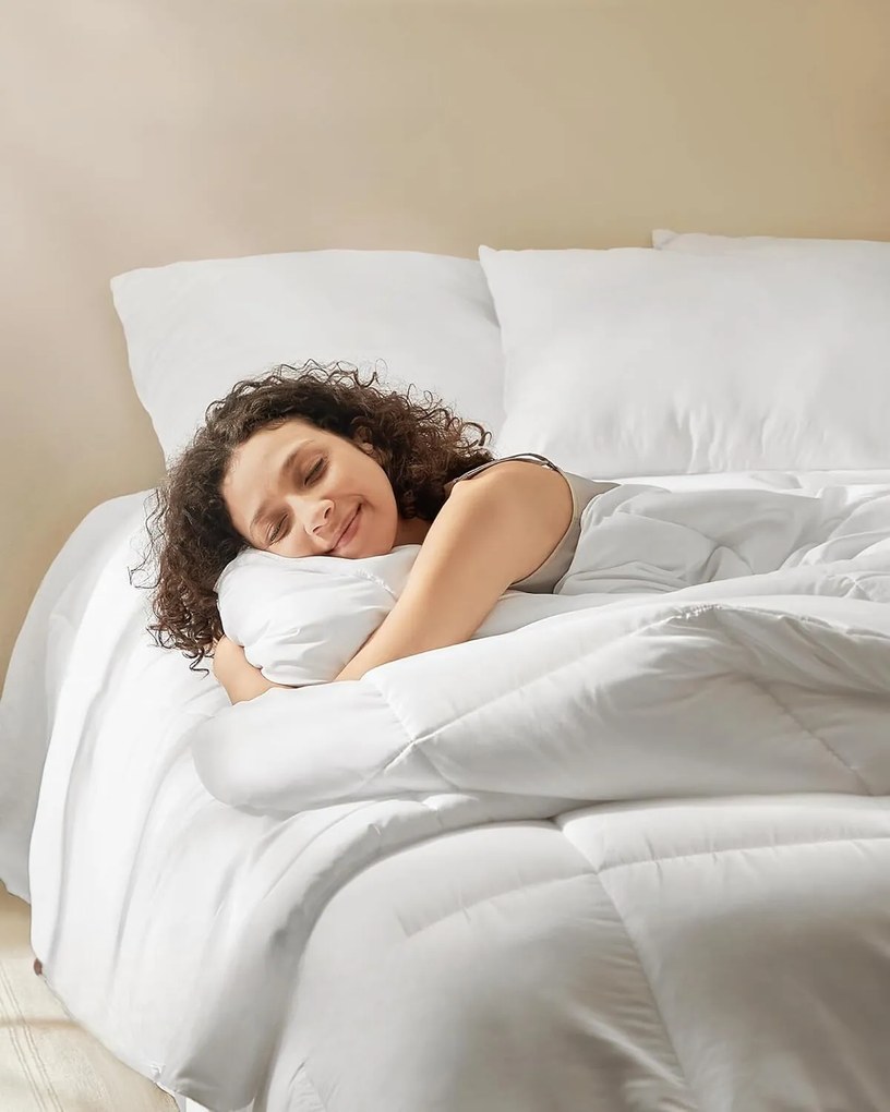 Súprava 2 ks paplónov 2v1 200x200 cm biela