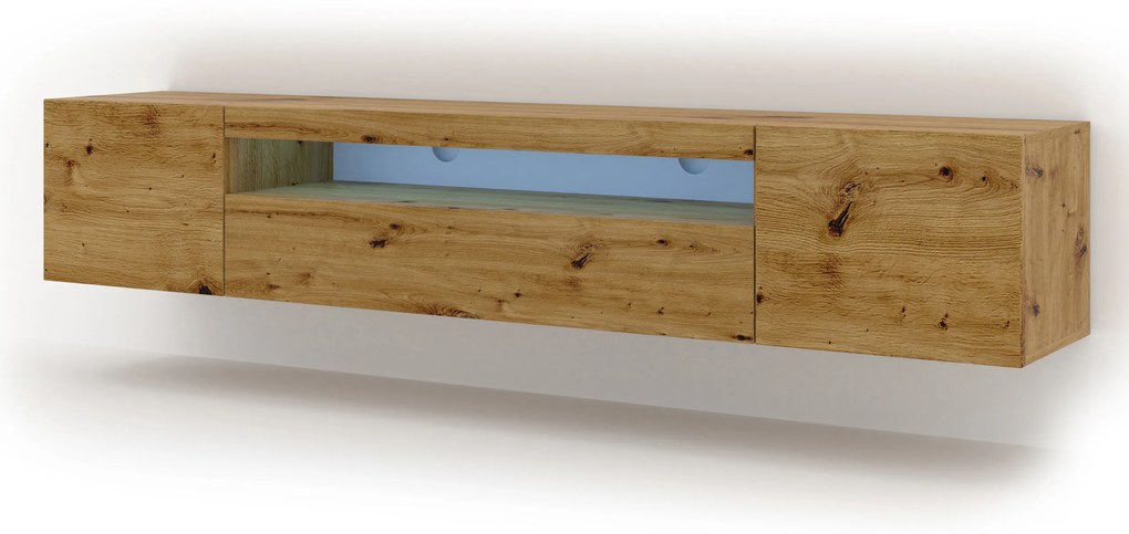 TV stolík/skrinka Aurora 200 (dub artisan) (LED). Akcia -21%. Vlastná spoľahlivá doprava až k Vám domov. 1057700