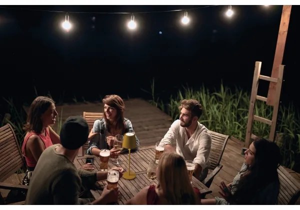 Kanlux 36323 - LED Stmievateľná stolná lampa INITA LED/1,2W/1800 mAh IP54 žltá