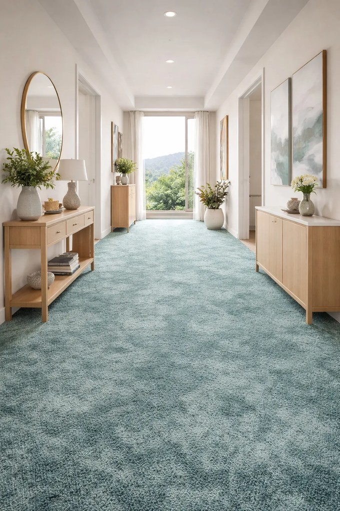 ITC, Koberec metráž Serenade 027, na mieru, šíře 4m,5m, modrá, filc, obývacia izba