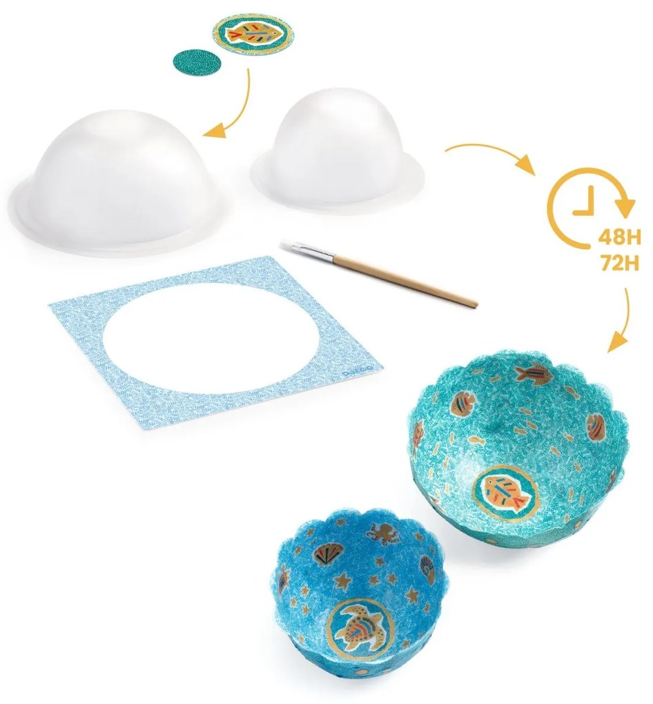 Vyrob si sám - papierové misky modré