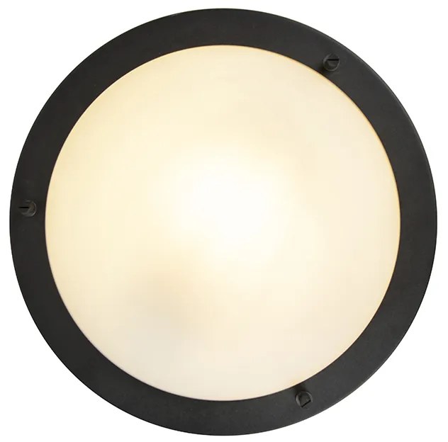 Inteligentné stropné svietidlo čierne 31 cm vrátane WiFi A60 IP44 - Yuma