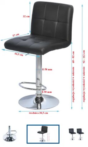 Barové stoličky Hoker 2 ks Saska Garden - 1028422