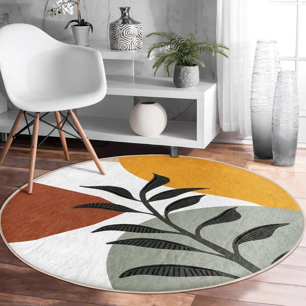 Prateľný okrúhly koberec vhodný pre robotické vysávače ø 100 cm Comfort – Mila Home