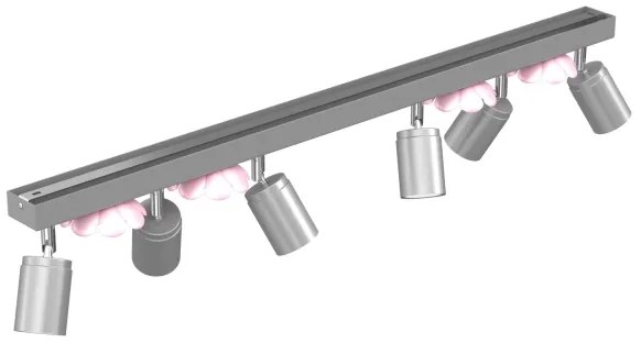 Bodové svietidlo FLOWER 6xGU10/8W/230V matný chróm