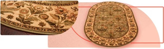 Koberec  Agnella Isfahan Olandia olivový ovál