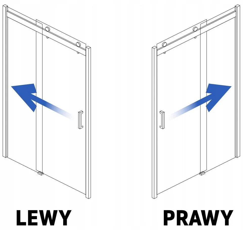 Rea Nixon, posuvné sprchové dvere 120x190 cm, pravé, 8mm číre sklo, chrómový profil, REA-K5003