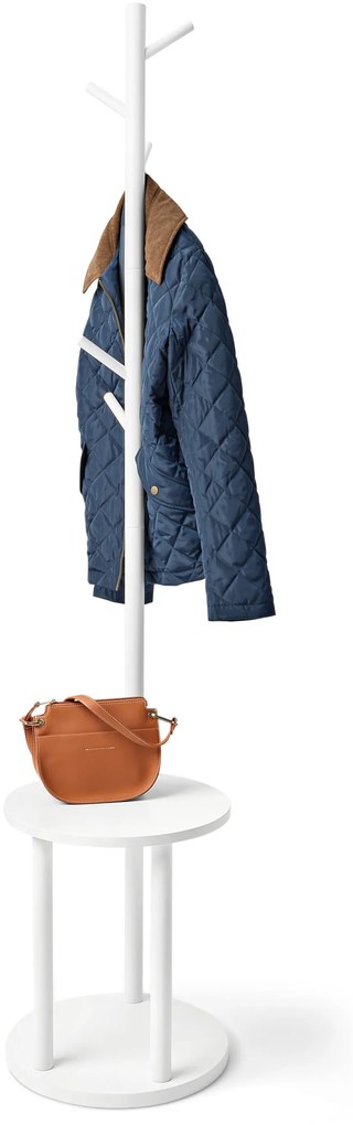 Stojan na oblečenie s odkladacou plochou