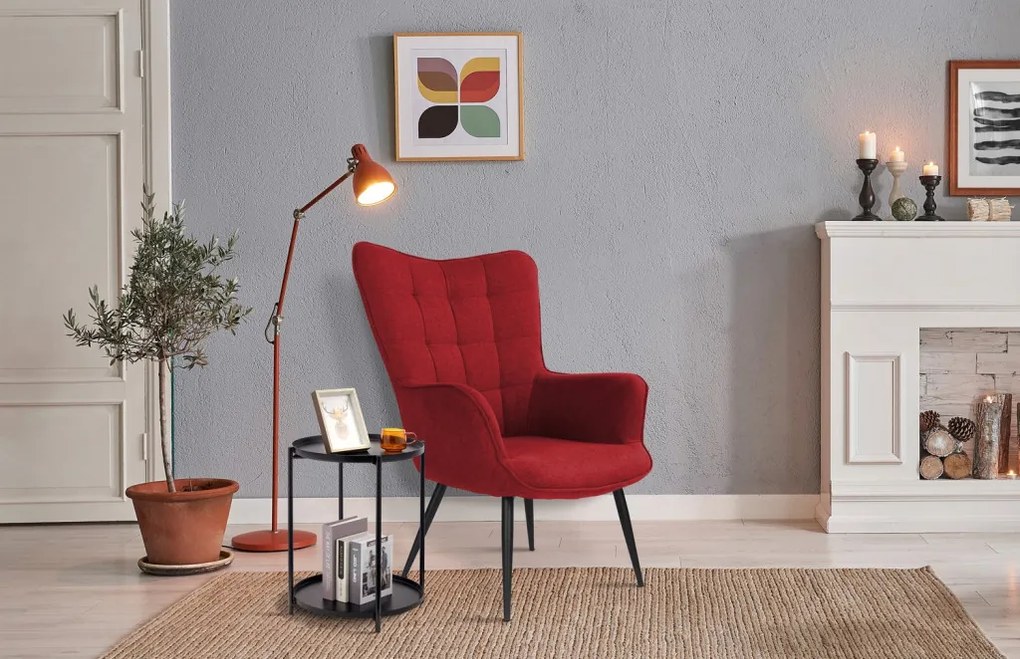 Kreslo Victoria, červená látka