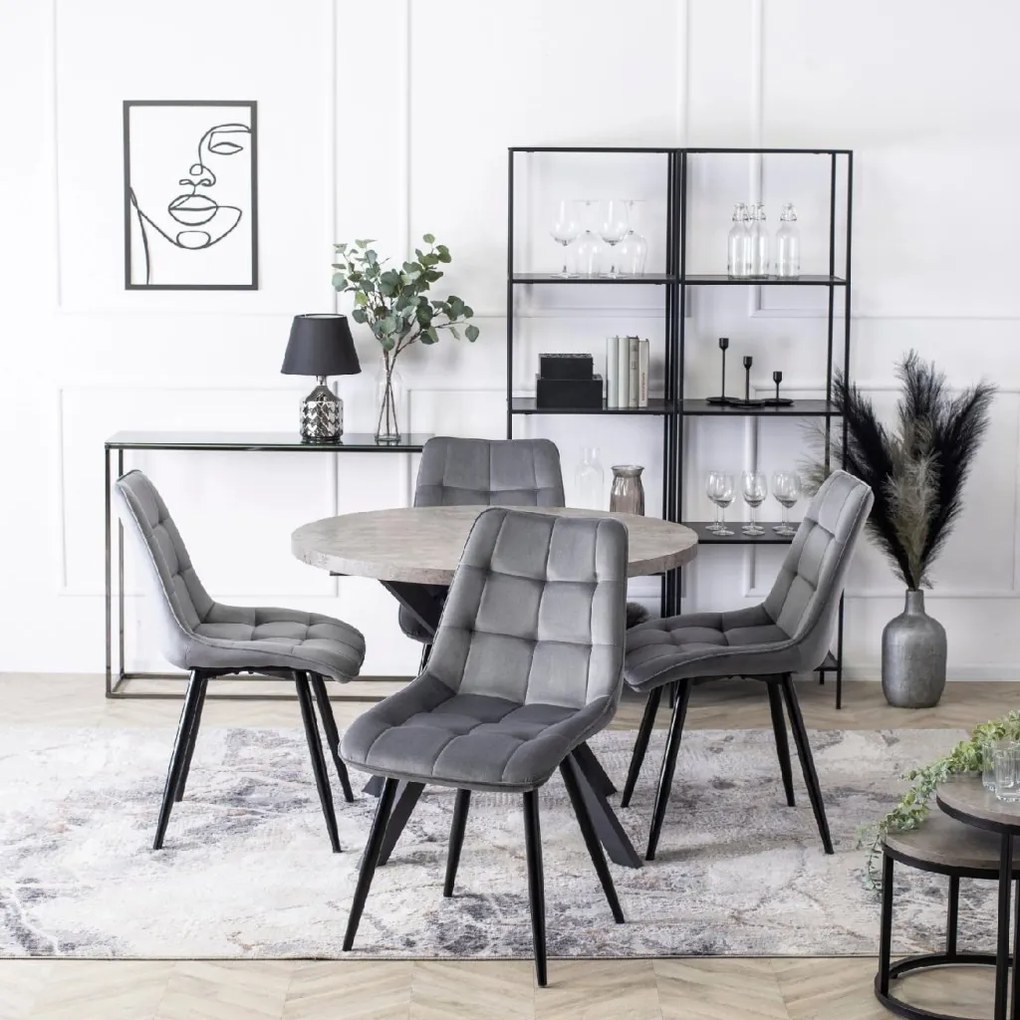 PROXIMA.store - Okrúhly stôl LUKAS FARBA: sivá