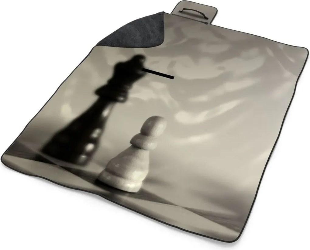 Sablio Plážová deka Šachy: 200x140 cm