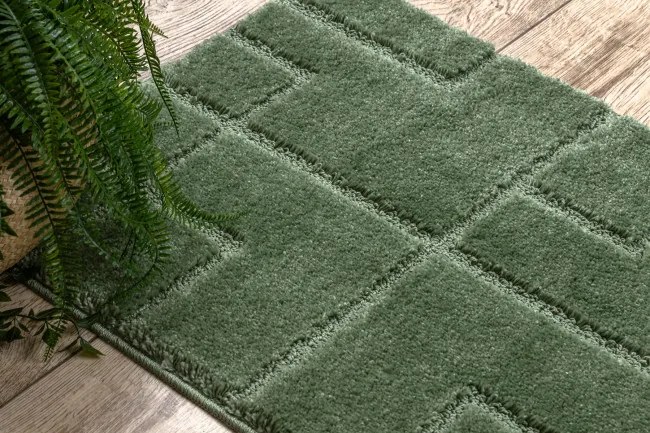 Kúpeľňový koberček SUPREME LINES línie, zelený