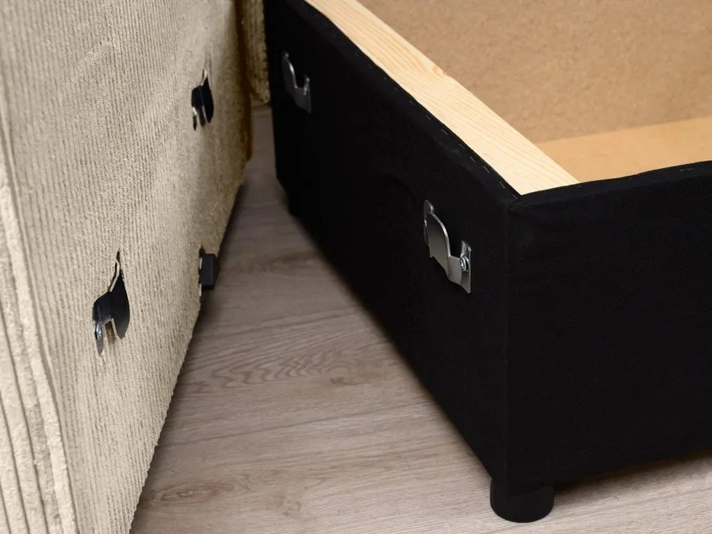 Krémová rohová pohovka SMART COSARO, obojstranná + 2 vankúše ZADARMO