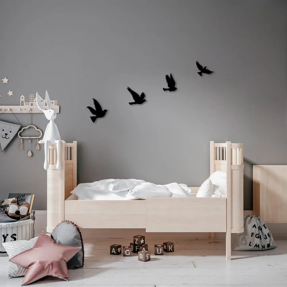 Kovové nástenné dekorácie v súprave 4 ks 18x20 cm Birds – Wallity