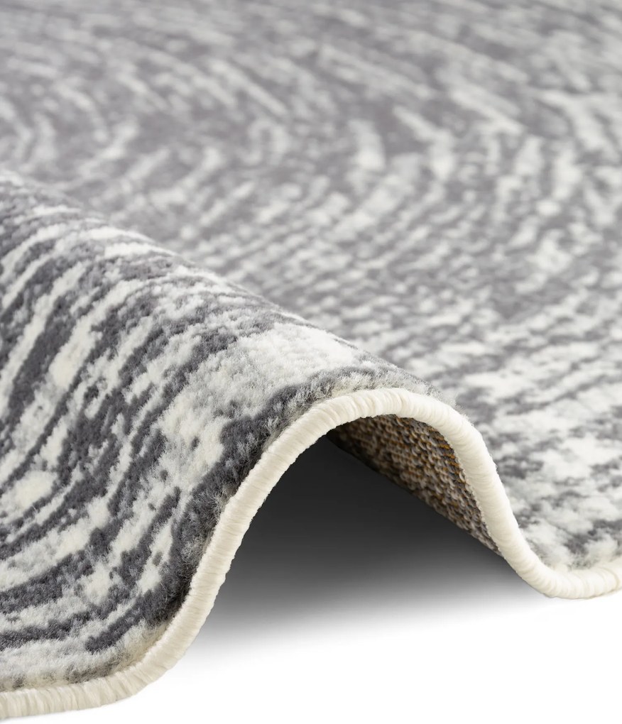 Hanse Home, Kusový koberec Gloria Cavallo 106256 Creme Grey kruh, 160x160 (priemer) kruh, šedá, chodba / predsieň