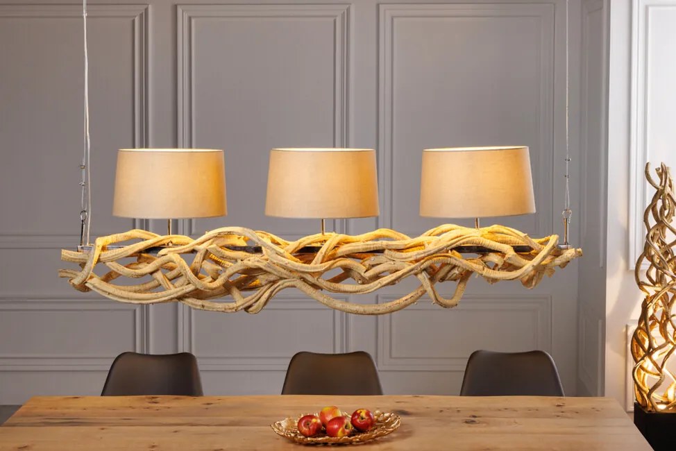 Luxusná závesná lampa z masívu Vigine 165cm